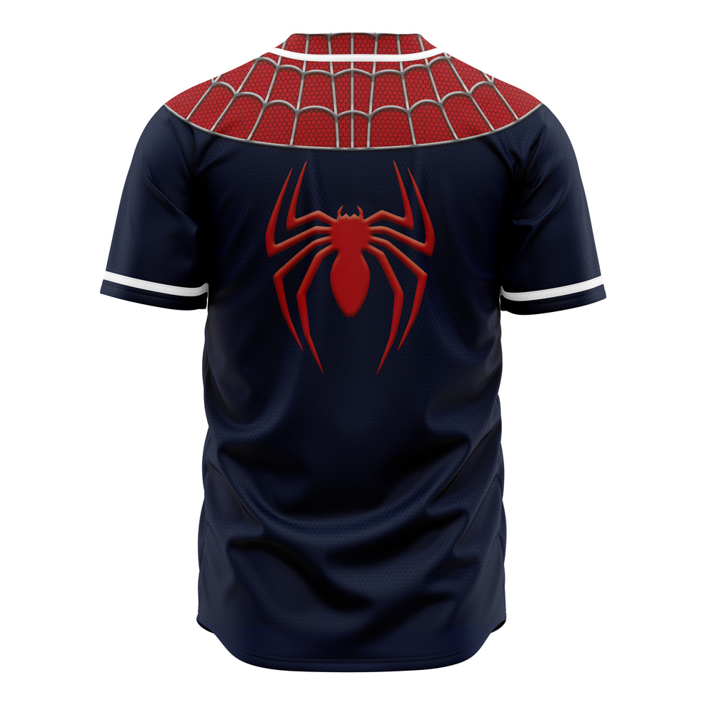 Alternative view of Spiderman Cosplay Marvel Baseball Jersey