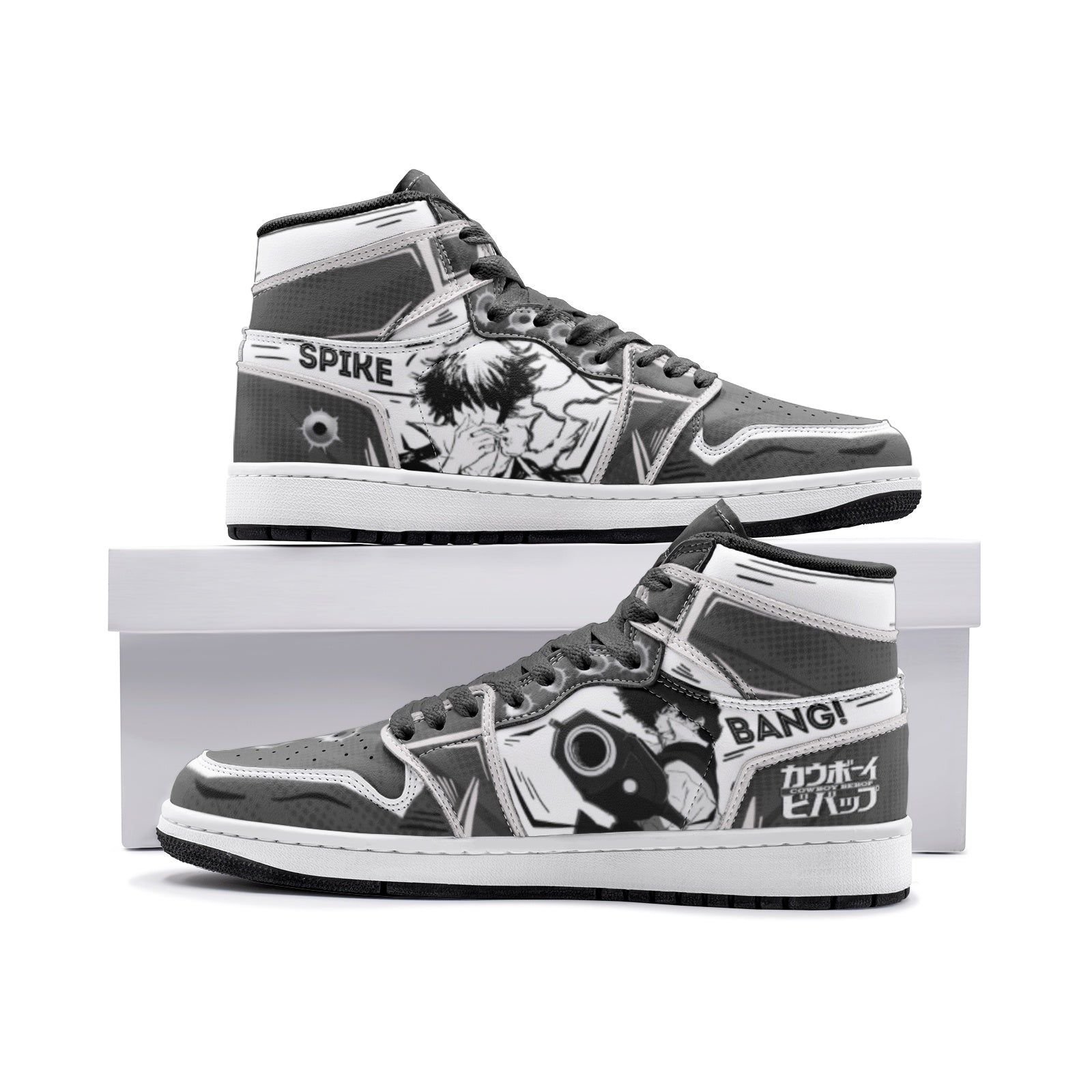 Spike Spiegel Cowboy Bebop Custom Sneaker Mid 1 Basketball Shoes - Otaku Hall