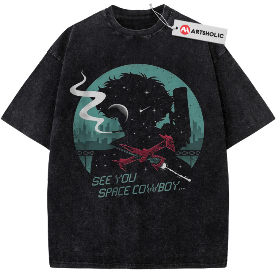 Alternative view of Spike Spiegel Shirt, Cowboy Bebop Shirt, Anime Shirt, Vintage T-Shirt