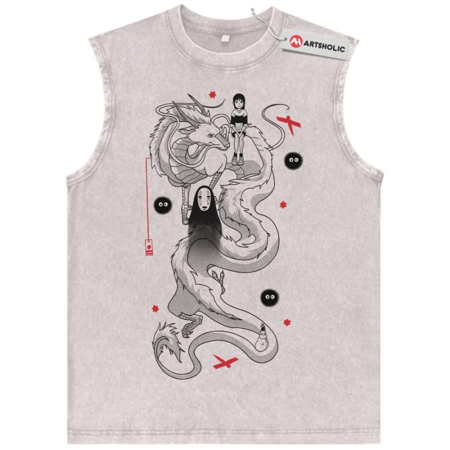 Alternative view of Spirited Away Tank Top, Studio Ghibli Tank Top, Anime Tank Top, Vintage Tank Top