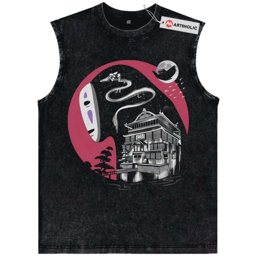 Alternative view of Spirited Away Tank Top, Studio Ghibli Tank Top, Anime Tank Top, Vintage Tank Top