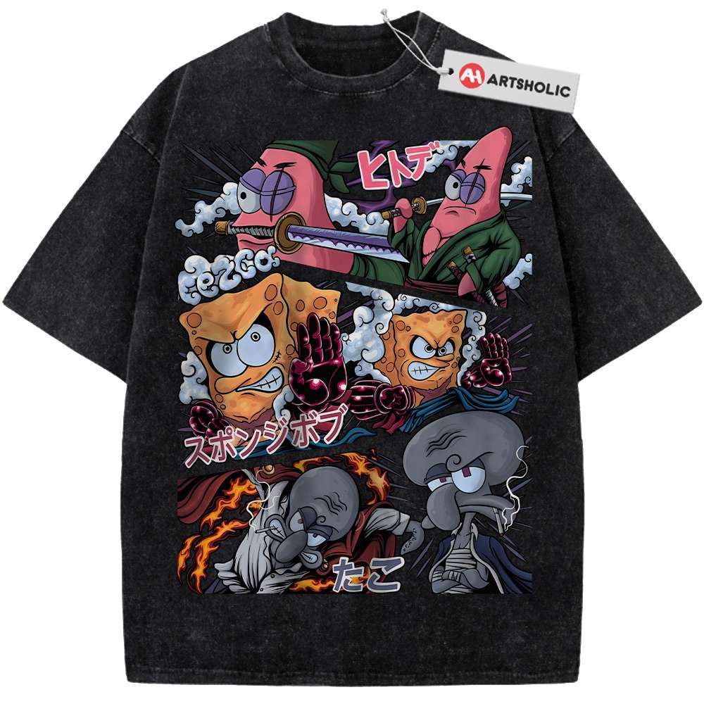 Alternative view of SpongeBob SquarePants Shirt, Animated Shirt, Vintage T-Shirt