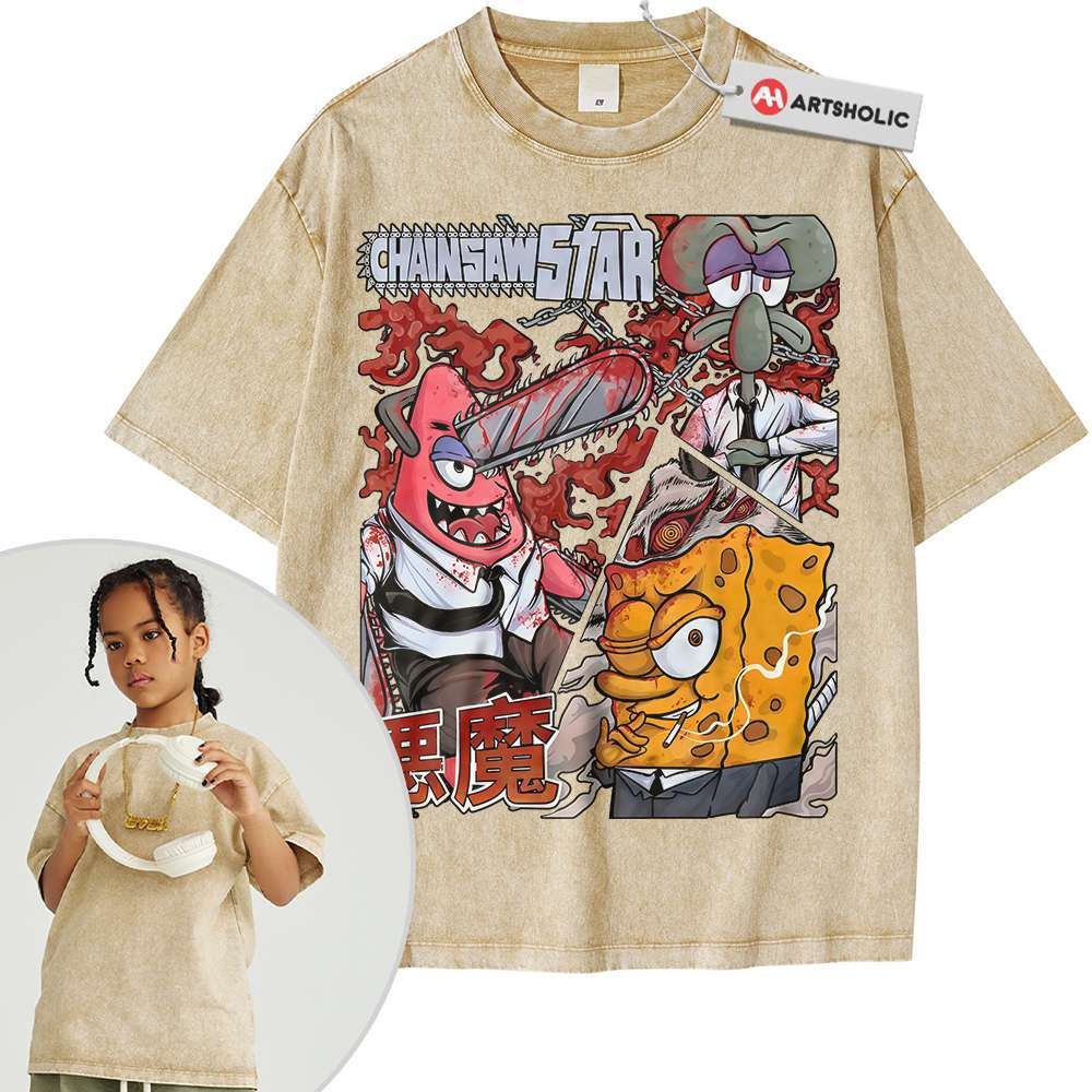 Alternative view of SpongeBob SquarePants Shirt For Kids, Animated Shirt For Kids, Vintage T-Shirt For Kids