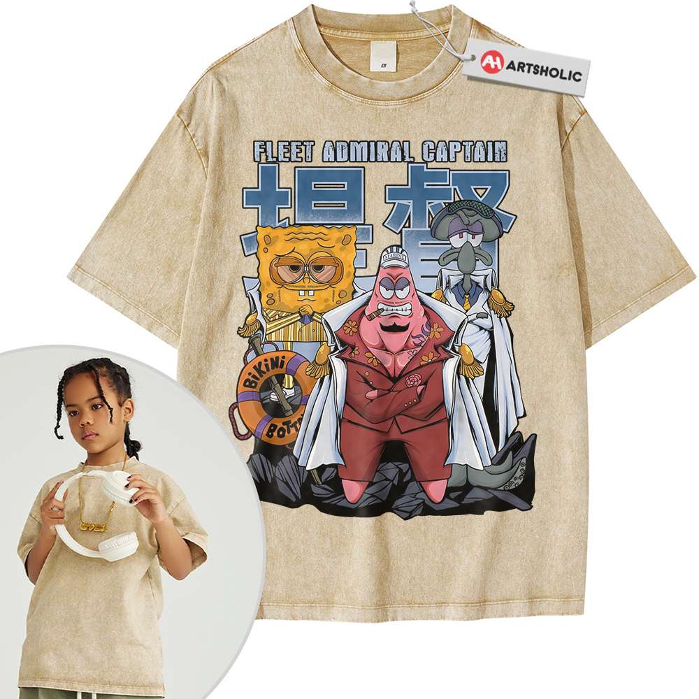 Alternative view of SpongeBob SquarePants Shirt For Kids, Animated Shirt For Kids, Vintage T-Shirt For Kids