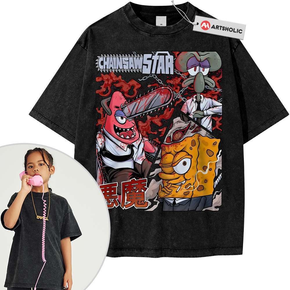 SpongeBob SquarePants Shirt For Kids, Animated Shirt For Kids, Vintage T-Shirt For Kids