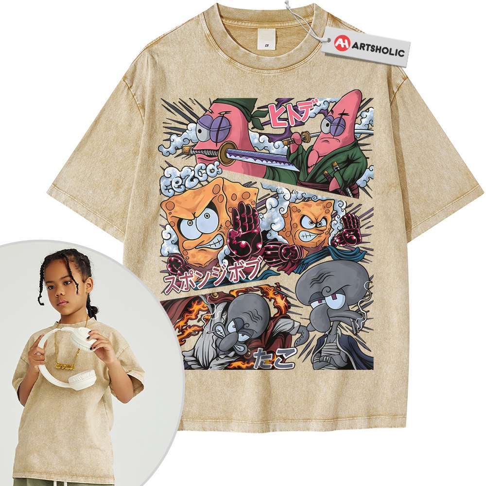 Alternative view of SpongeBob SquarePants Shirt For Kids, Animated Shirt For Kids, Vintage T-Shirt For Kids