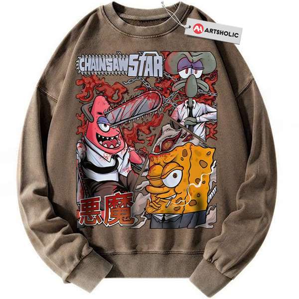 Alternative view of SpongeBob SquarePants Sweatshirt, Animated Sweatshirt, Vintage Sweatshirt