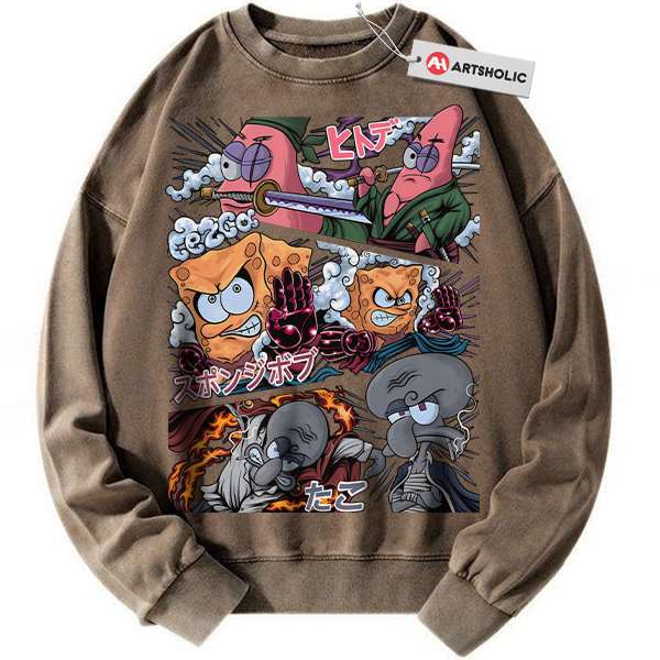 Alternative view of SpongeBob SquarePants Sweatshirt, Animated Sweatshirt, Vintage Sweatshirt