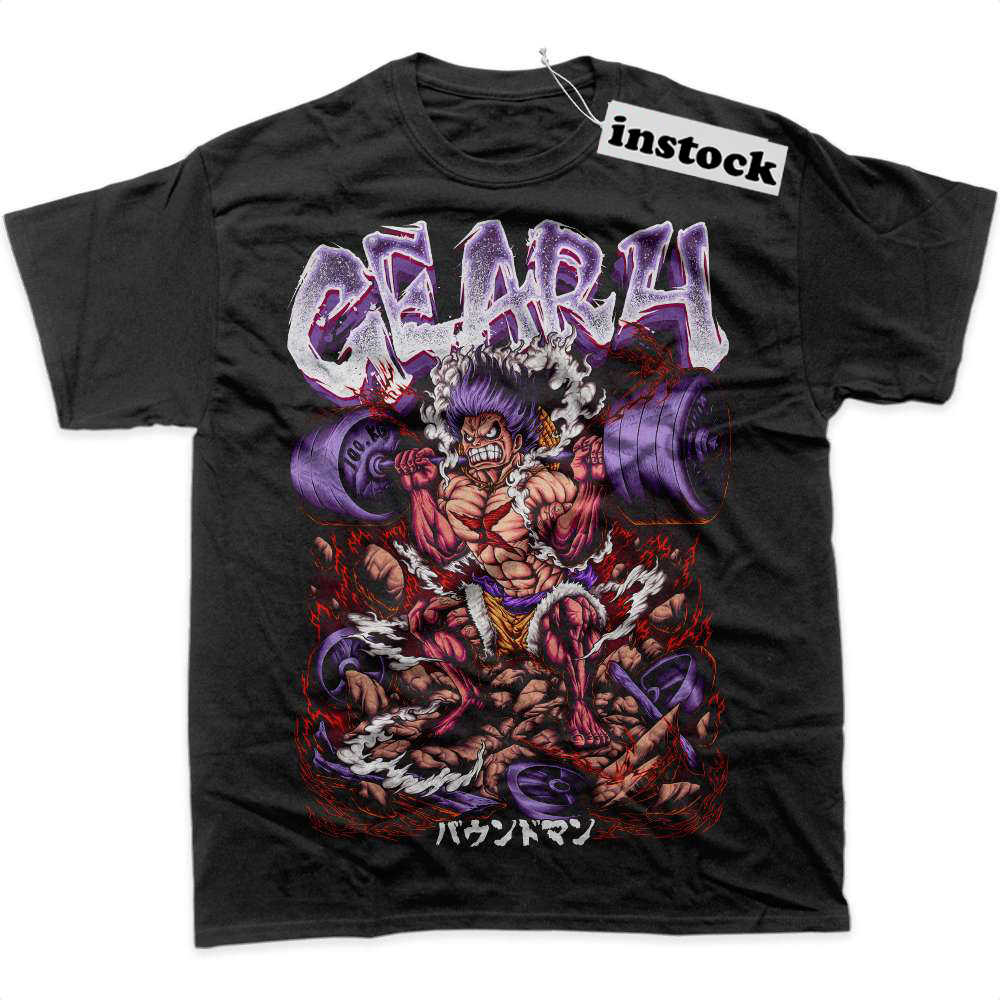 Squat Gym Luffy Shirt, One Piece Shirt, Anime Shirt, Graphic Tee