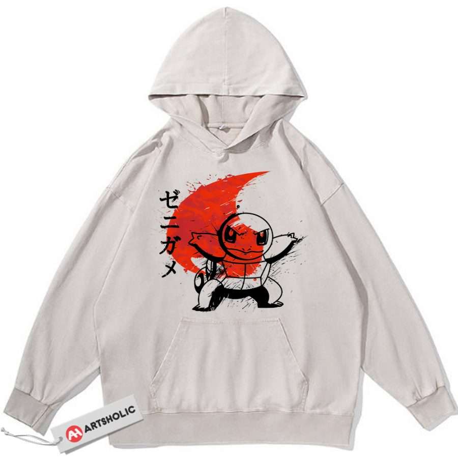 Alternative view of Squirtle Hoodie, Pokemon Hoodie, Anime Hoodie, Vintage Hoodie