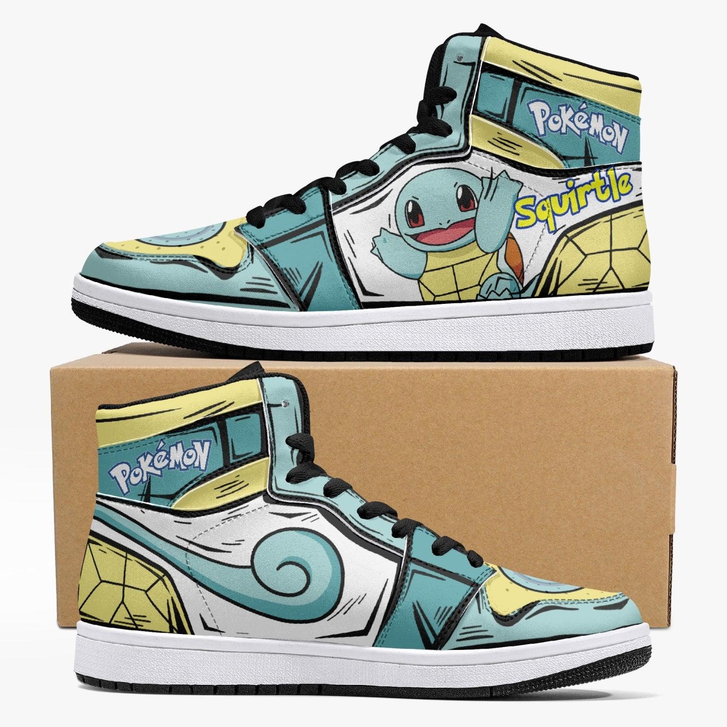 Squirtle Pokemon Custom Sneaker Mid 1 Basketball Shoes - Otaku Hall