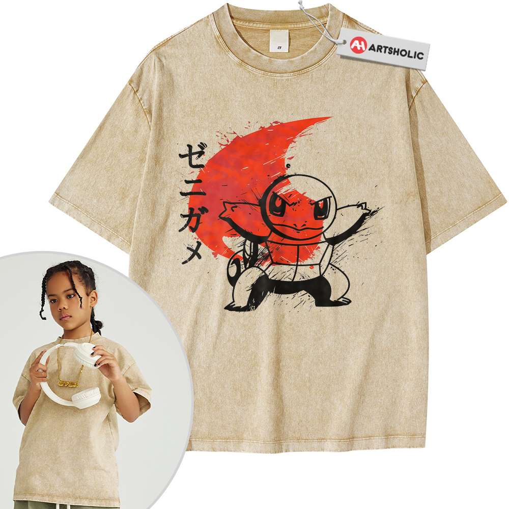 Squirtle Shirt For Kids, Pokemon Shirt For Kids, Anime Shirt For Kids, Vintage Tee For Kids