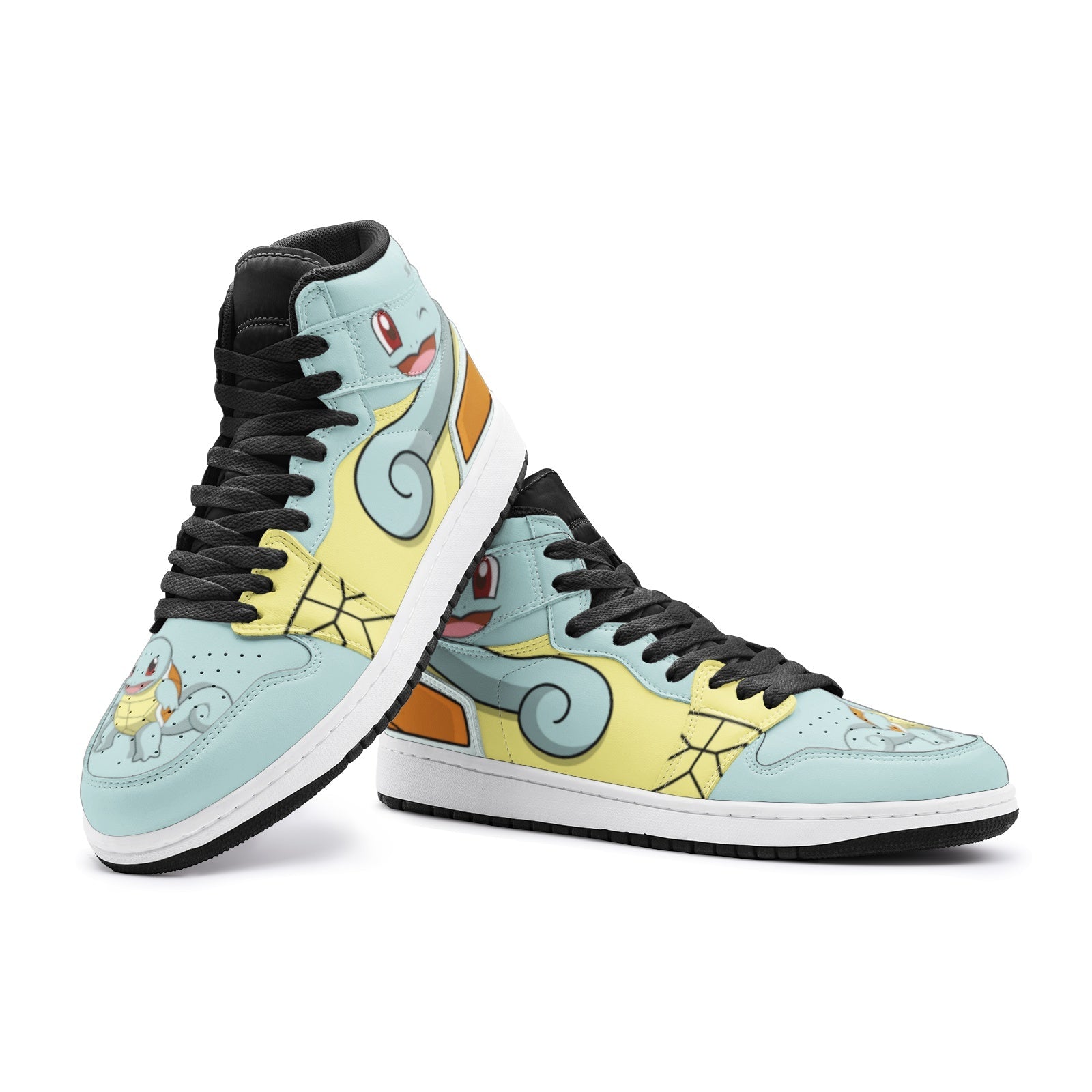 Squirtle Starter Pokemon Custom Sneaker Mid 1 Basketball Shoes - Otaku Hall