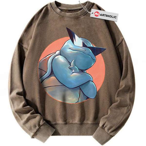 Alternative view of Squirtle Sweatshirt, Pokemon Sweatshirt, Anime Sweatshirt, Vintage Sweatshirt