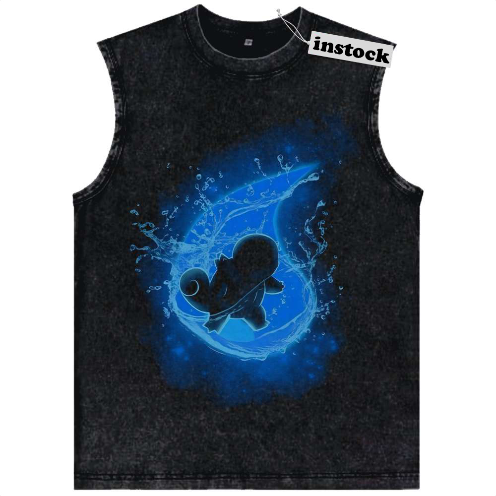 Squirtle Tank Top, Pokemon Tank Top, Anime Tank Top, Vintage Tank Top