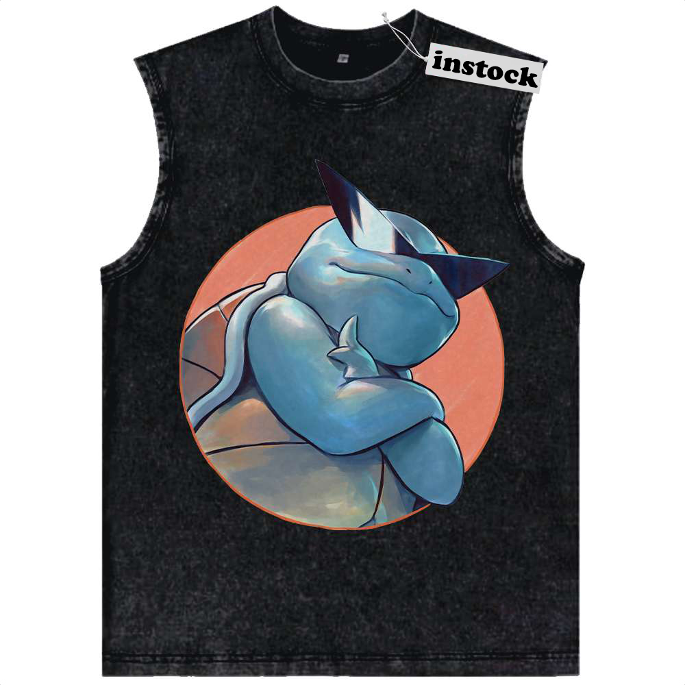 Squirtle Tank Top, Pokemon Tank Top,Anime Tank Top, Vintage Tank Top
