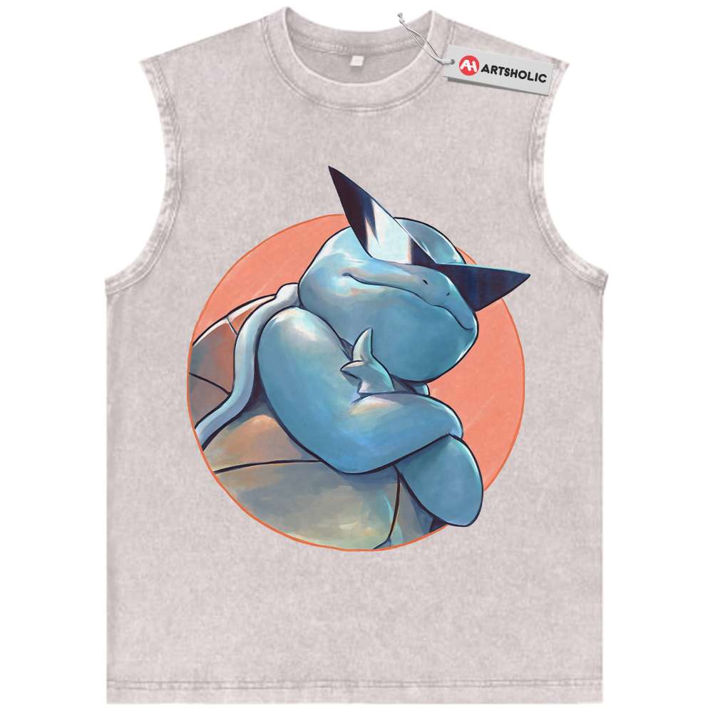 Alternative view of Squirtle Tank Top, Pokemon Tank Top,Anime Tank Top, Vintage Tank Top