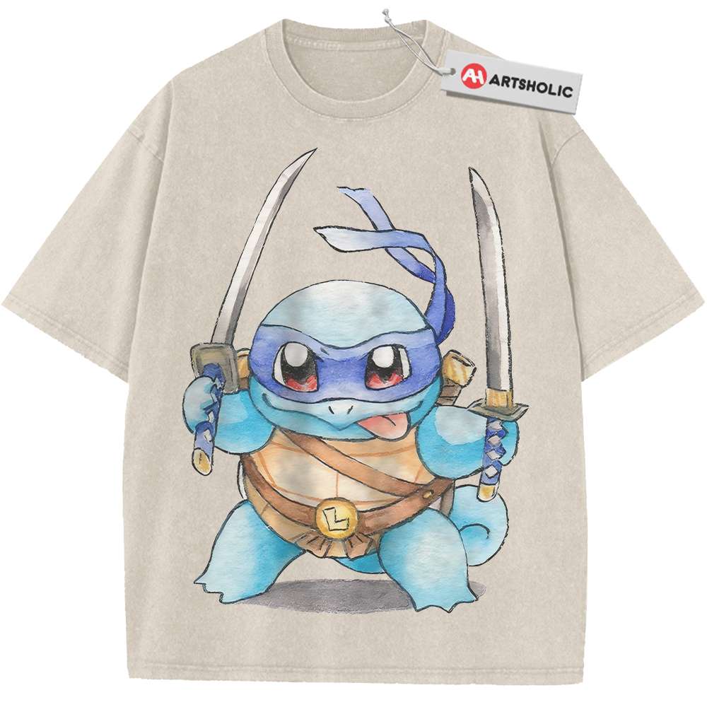 Squirtle x Leonardo Shirt, Pokemon shirt, Anime Shirt, Vintage Tee