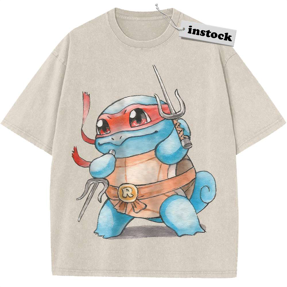 Squirtle x Raphael Shirt, Pokemon shirt, Anime Shirt, Vintage Tee