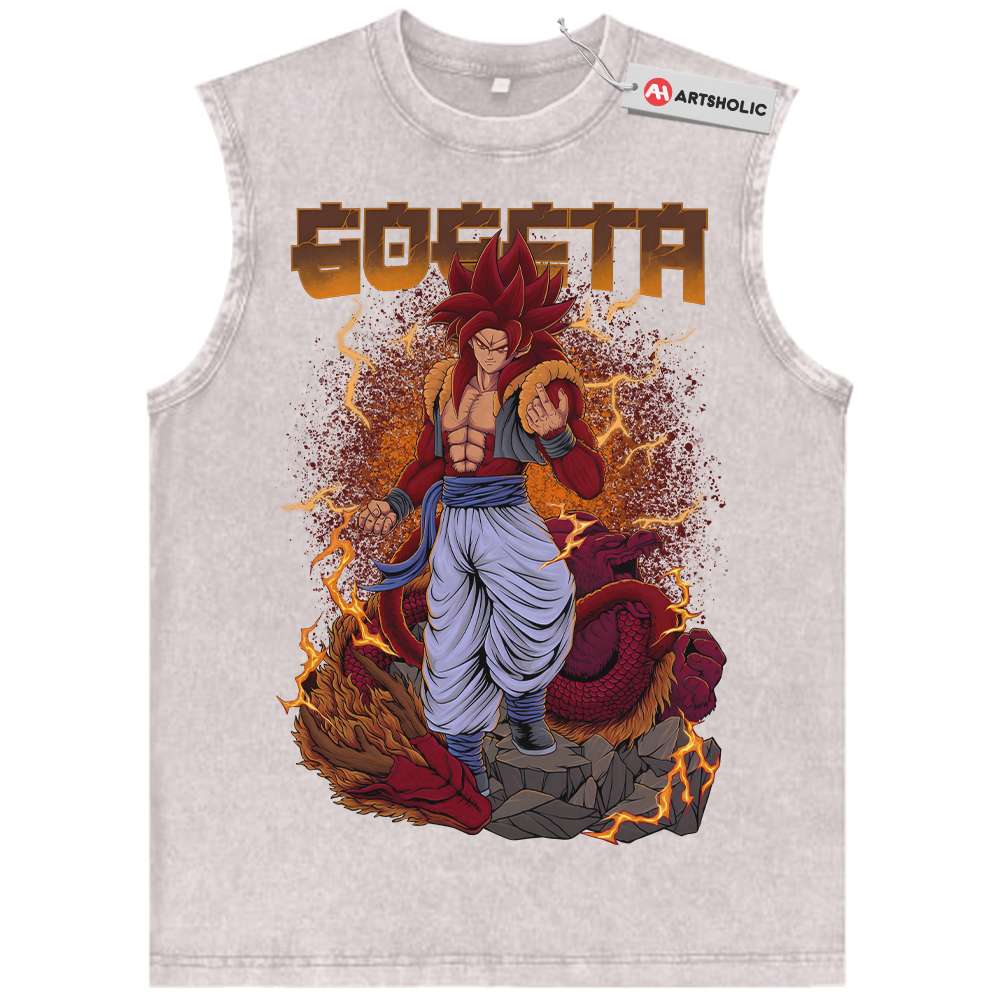 Alternative view of SSJ4 Vegito Tank Top, Dragon Ball Z Tank Top, DBZ Tank Top, Anime Tank Top, Vintage Tank Top