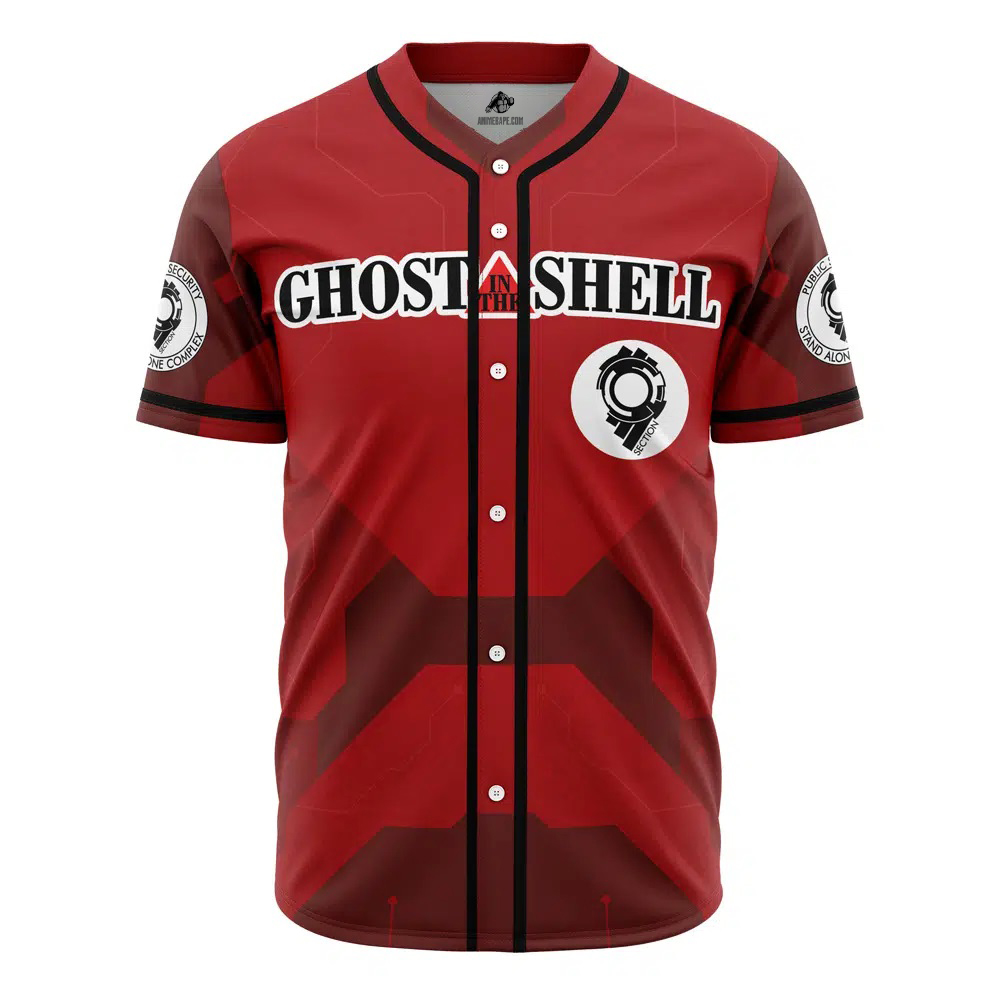 Stand Alone Ghost in the Shell Custom Baseball Jersey - Otaku Hall