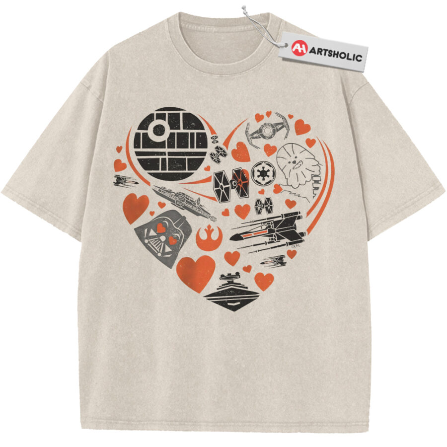 Alternative view of Star Wars Shirt, Valentine's Day Shirt, Movie Shirt, Vintage Tee