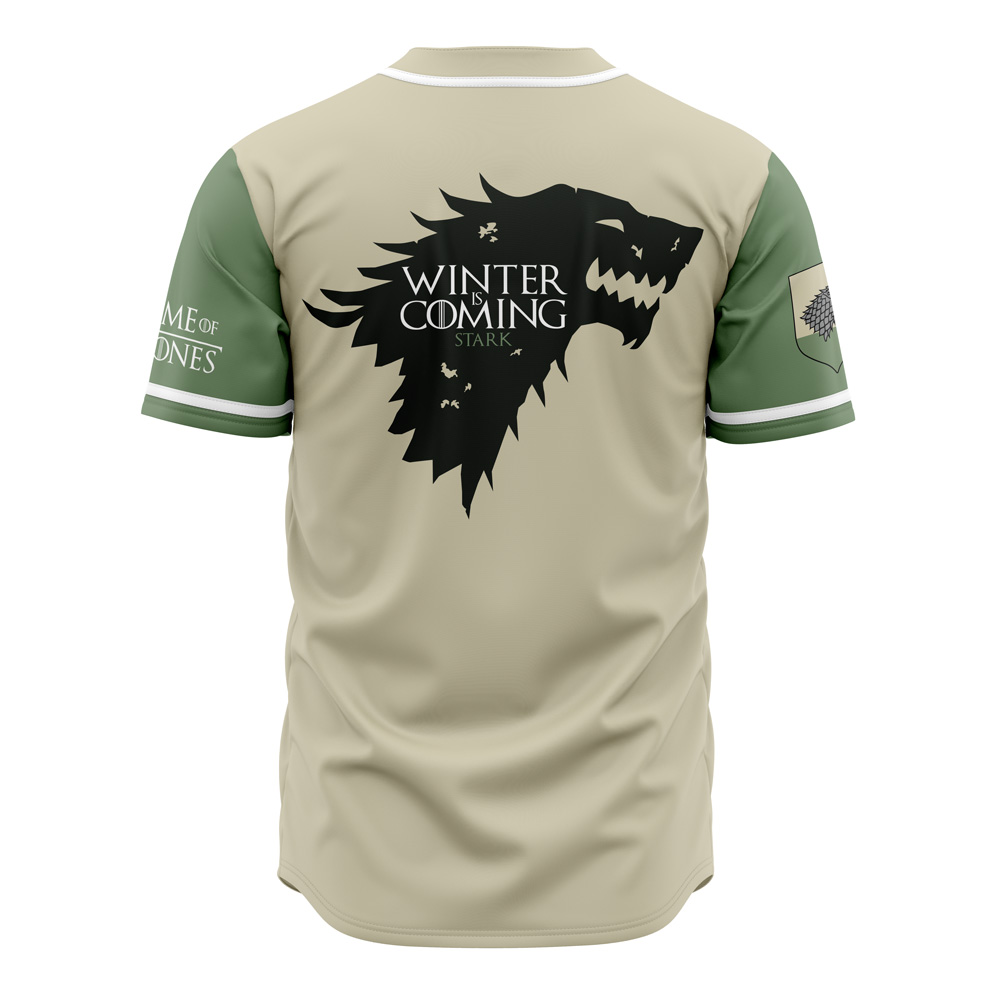 Alternative view of Starks of Winterfell Game of Thrones Baseball Jersey