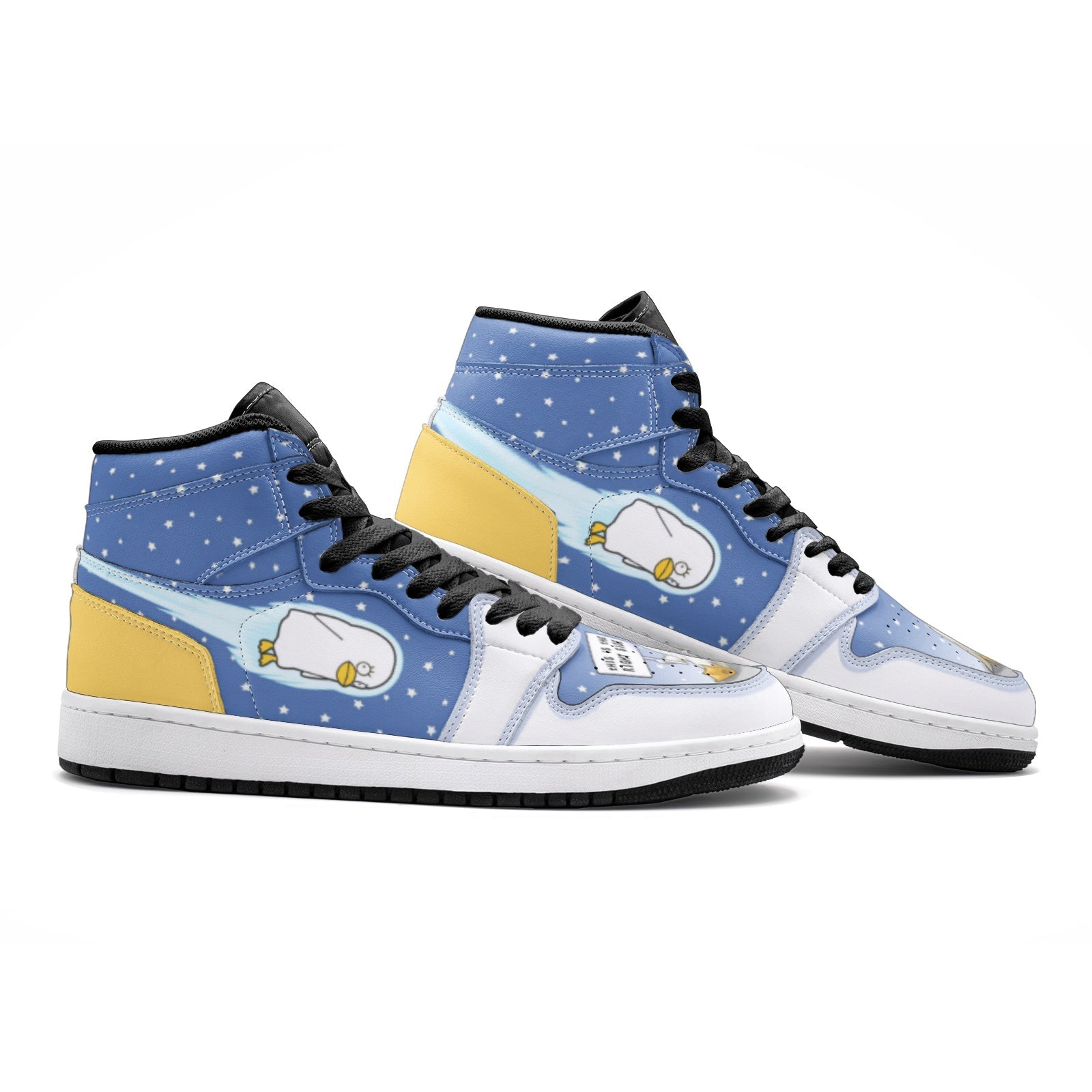 Alternative view of Stars and Elizabeth Gintama Custom Sneaker Mid 1 Basketball Shoes - Otaku Hall