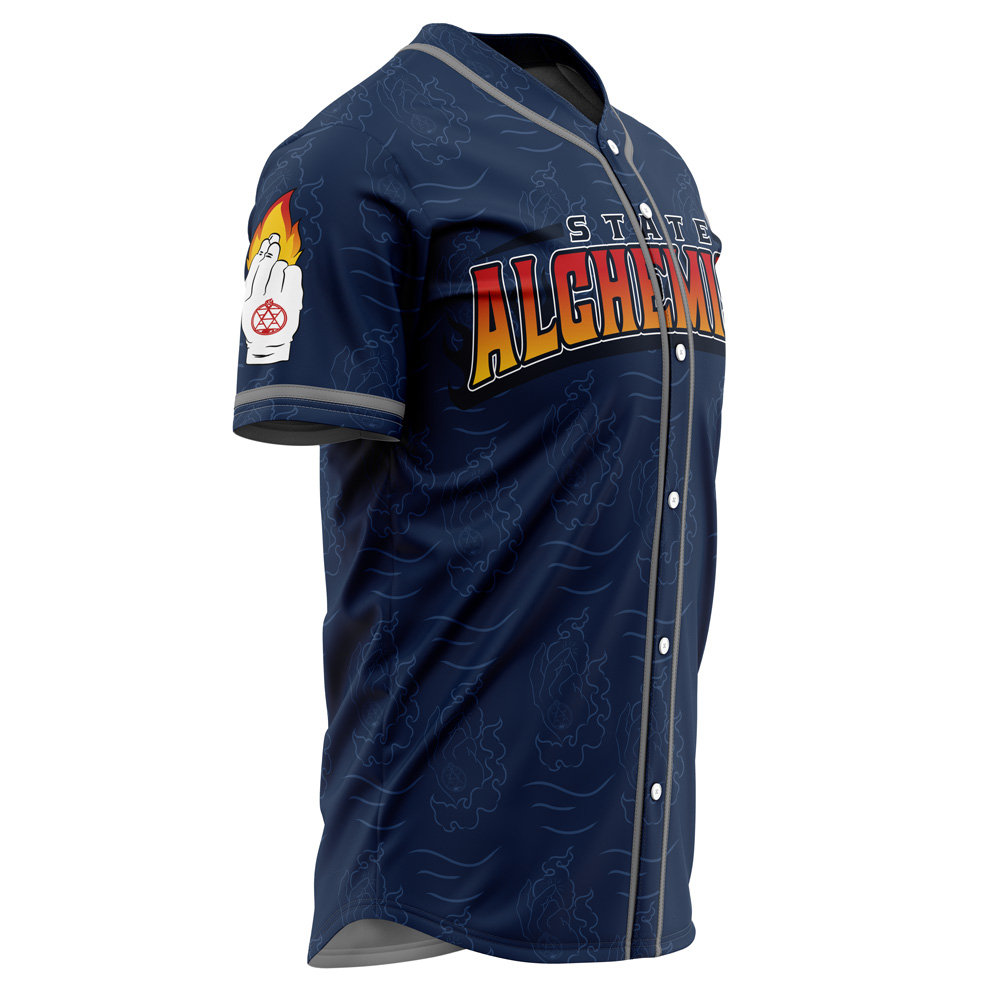Alternative view of State Alchemists Mustang Fullmetal Alchemist Baseball Jersey
