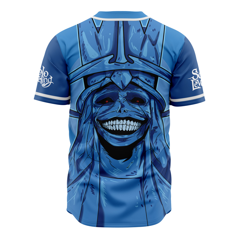 Alternative view of Statue of God Solo Leveling Custom Baseball Jersey - Otaku Hall