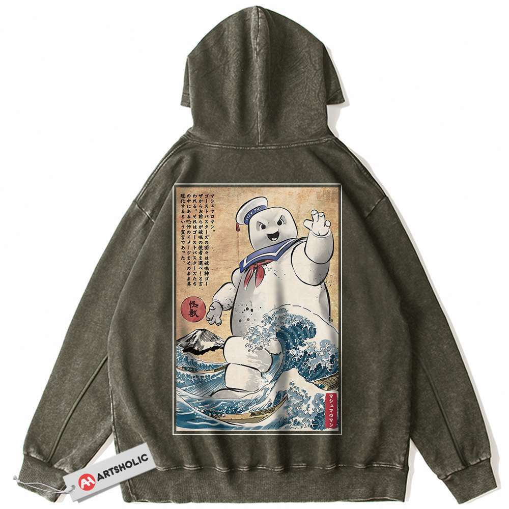 Alternative view of Stay Puft Marshmallow Man Hoodie, Ghostbusters Hoodie, Halloween Hoodie, Horror Hoodie, Vintage Hoodie