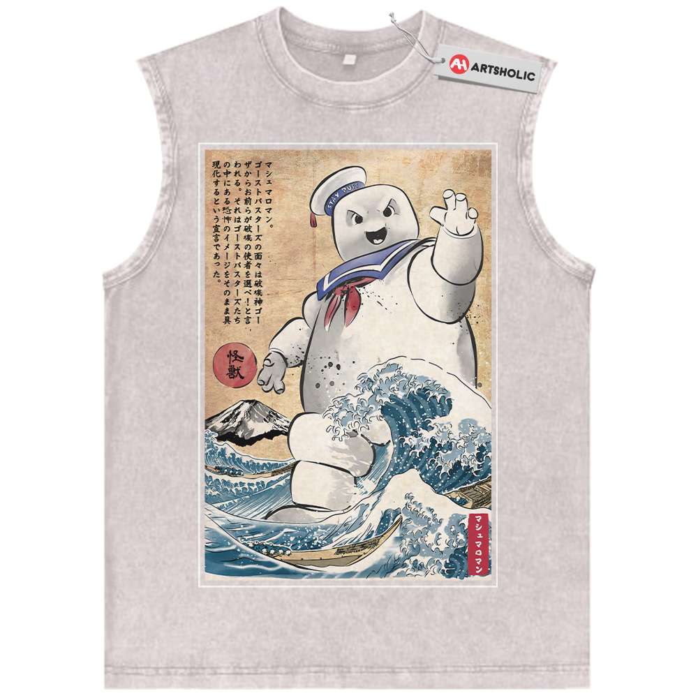 Alternative view of Stay Puft Marshmallow Man Tank Top, Ghostbusters Tank Top, Halloween Tank Top, Horror Tank Top, Vintage Tank Top