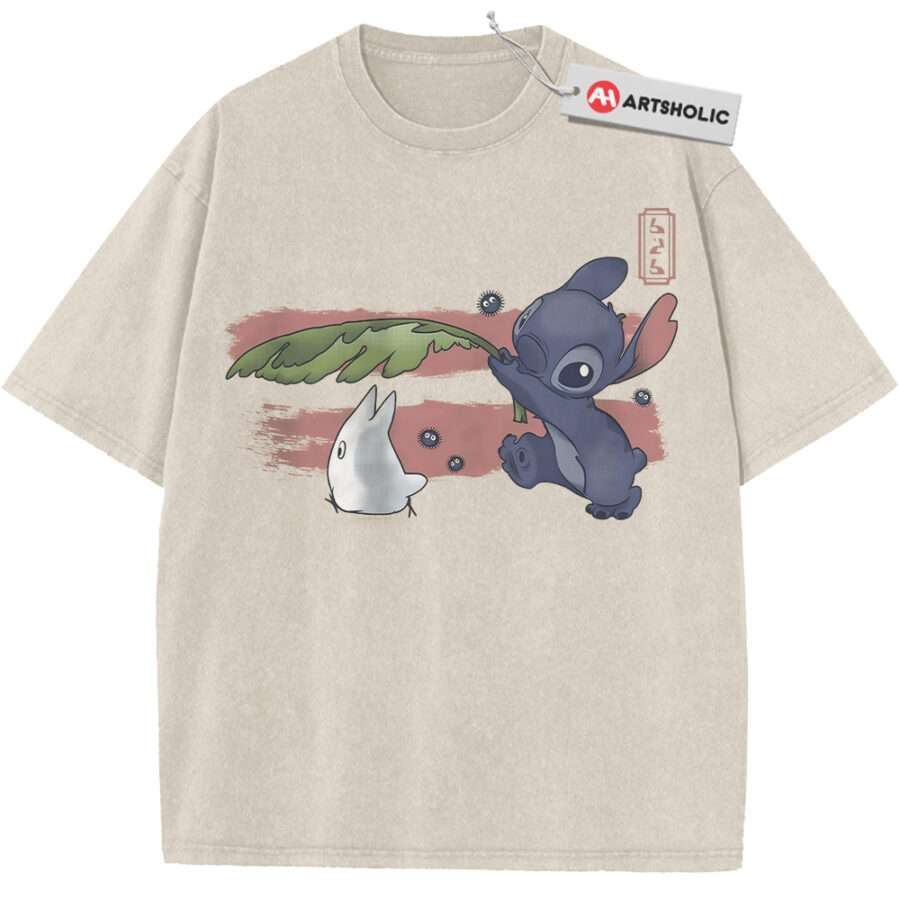 Alternative view of Stitch Shirt, My Neighbor Totoro Shirt, Studio Ghibli Shirt, Anime Shirt, Vintage T-Shirt