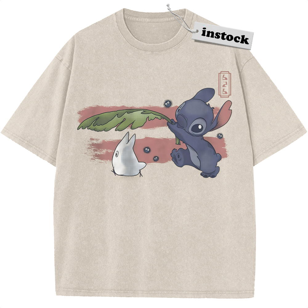 Stitch Shirt, My Neighbor Totoro Shirt, Studio Ghibli Shirt, Anime Shirt, Vintage T-Shirt