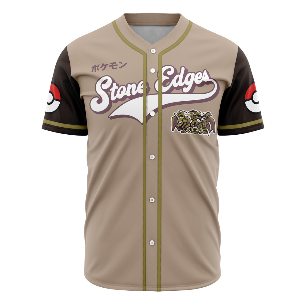 Stone Edges Pokemon Custom Baseball Jersey - Otaku Hall