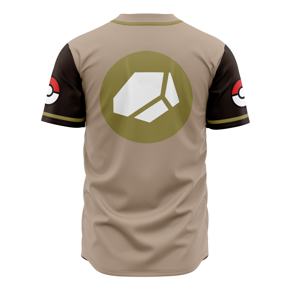 Alternative view of Stone Edges Rock Type Pokemon Baseball Jersey