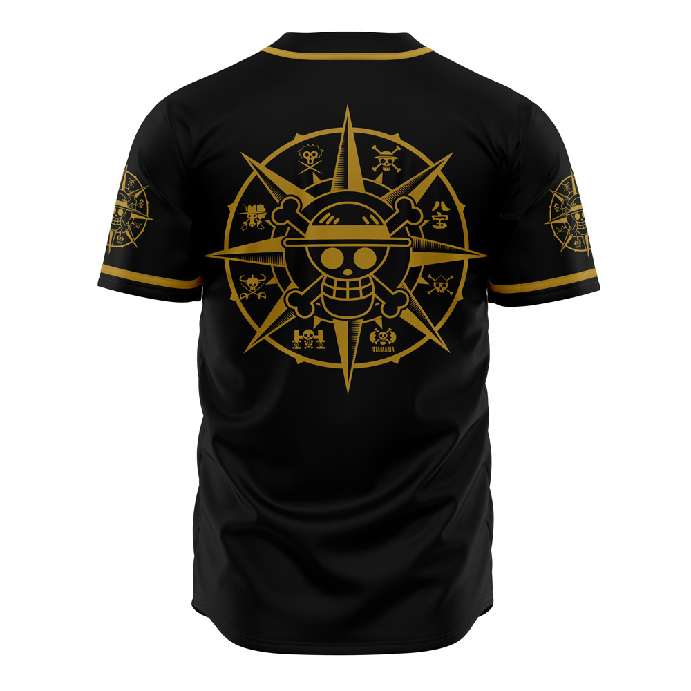 Straw Hat Grand Fleet One Piece Pirates Custom Baseball Jersey - Otaku Hall