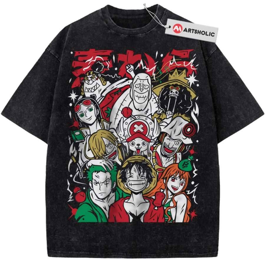 Alternative view of Straw Hat Pirates Shirt, One Piece Shirt, Anime Shirt, Vintage Tee