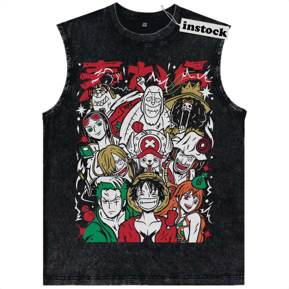 Straw Hat Pirates Tank Top, One Piece Tank Top, Anime Tank Top, Vintage Tank Top