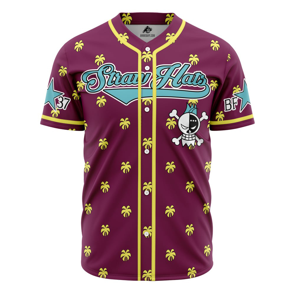 Straw Hats Franky One Piece Custom Baseball Jersey - Otaku Hall