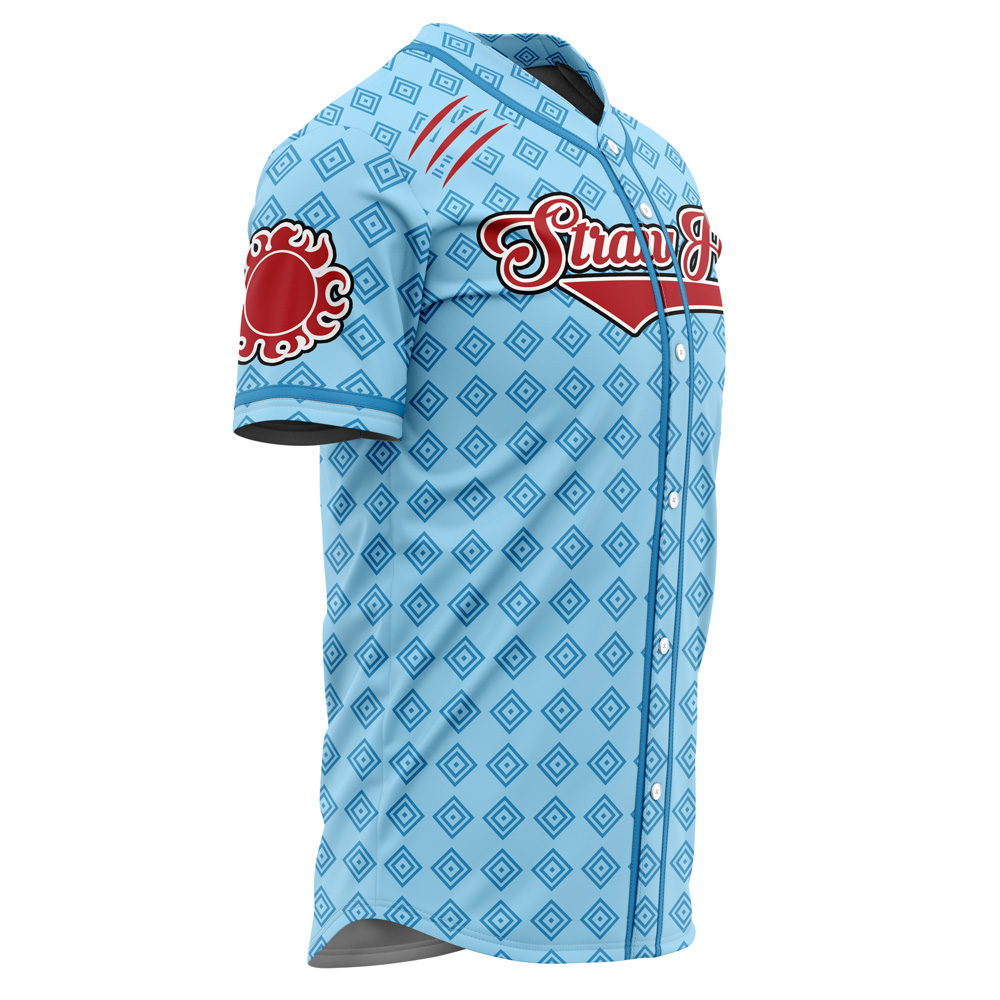 Alternative view of Straw Hats Jinbe One Piece Custom Baseball Jersey - Otaku Hall