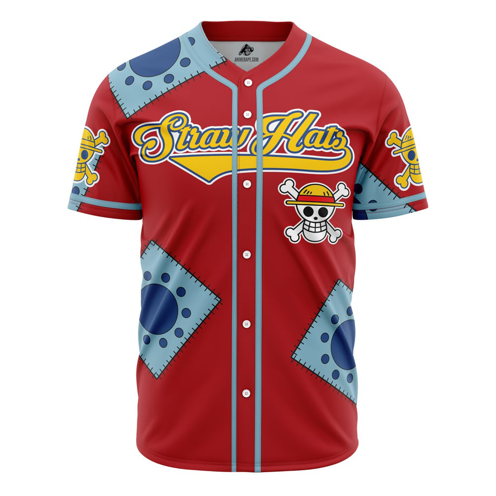 Straw Hats Luffy One Piece Custom Baseball Jersey - Otaku Hall