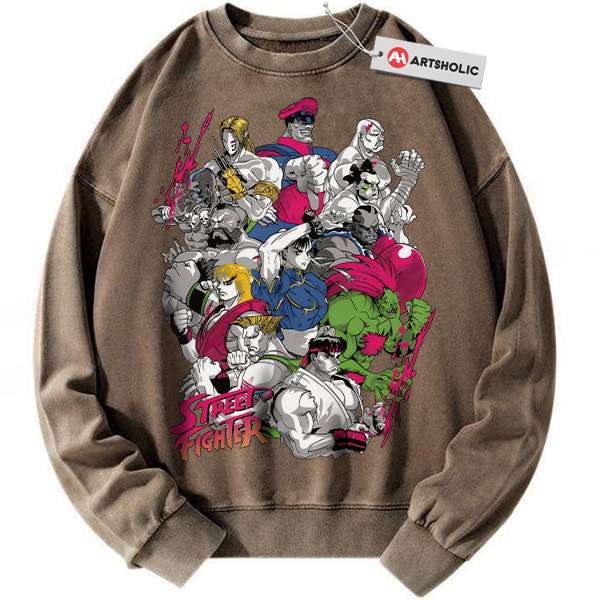 Alternative view of Street Fighter Sweatshirt, Game Sweatshirt, Vintage Sweater