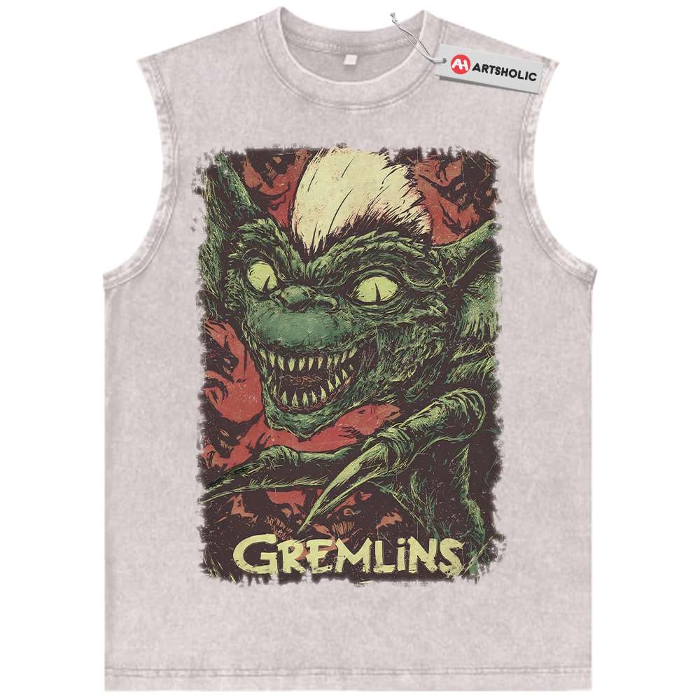 Alternative view of Stripe Tank Top, Gremlins Tank Top, Halloween Tank Top, Horror Tank Top, Vintage Tank Top