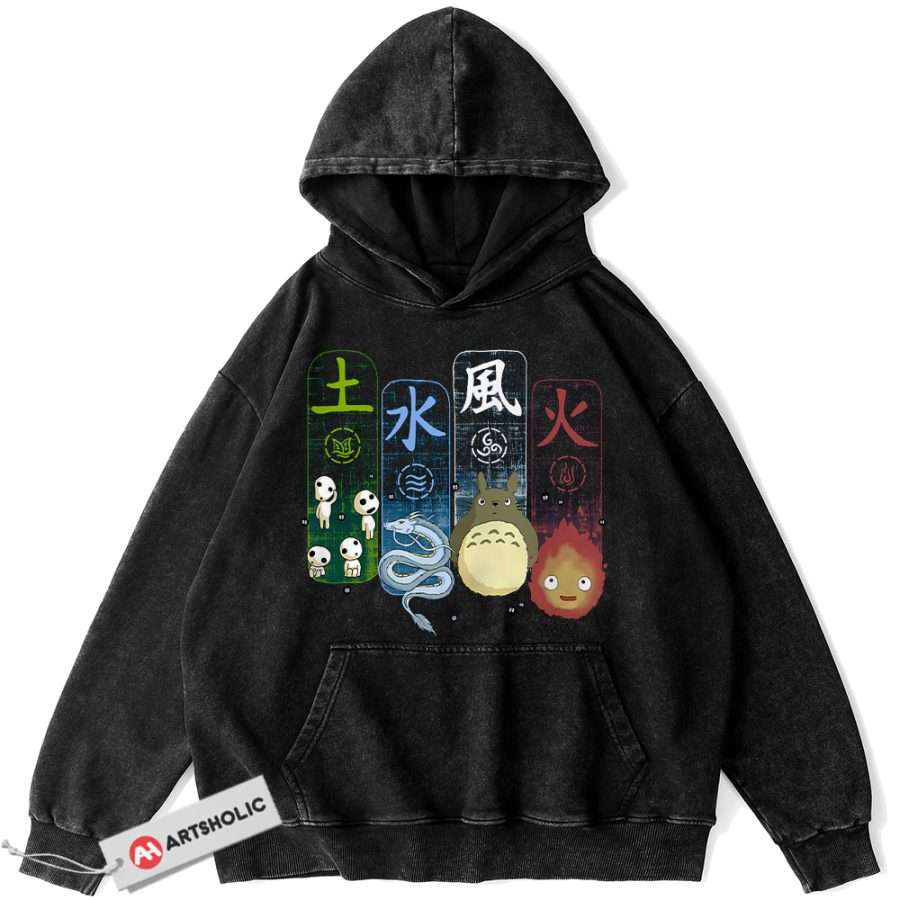 Alternative view of Studio Ghibli Hoodie, Anime Hoodie, Vintage Hoodie