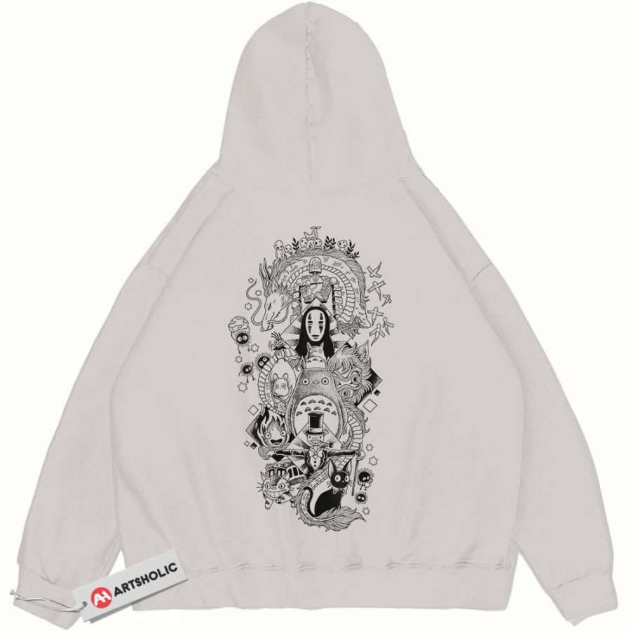 Alternative view of Studio Ghibli Hoodie, Anime Hoodie, Vintage Hoodie