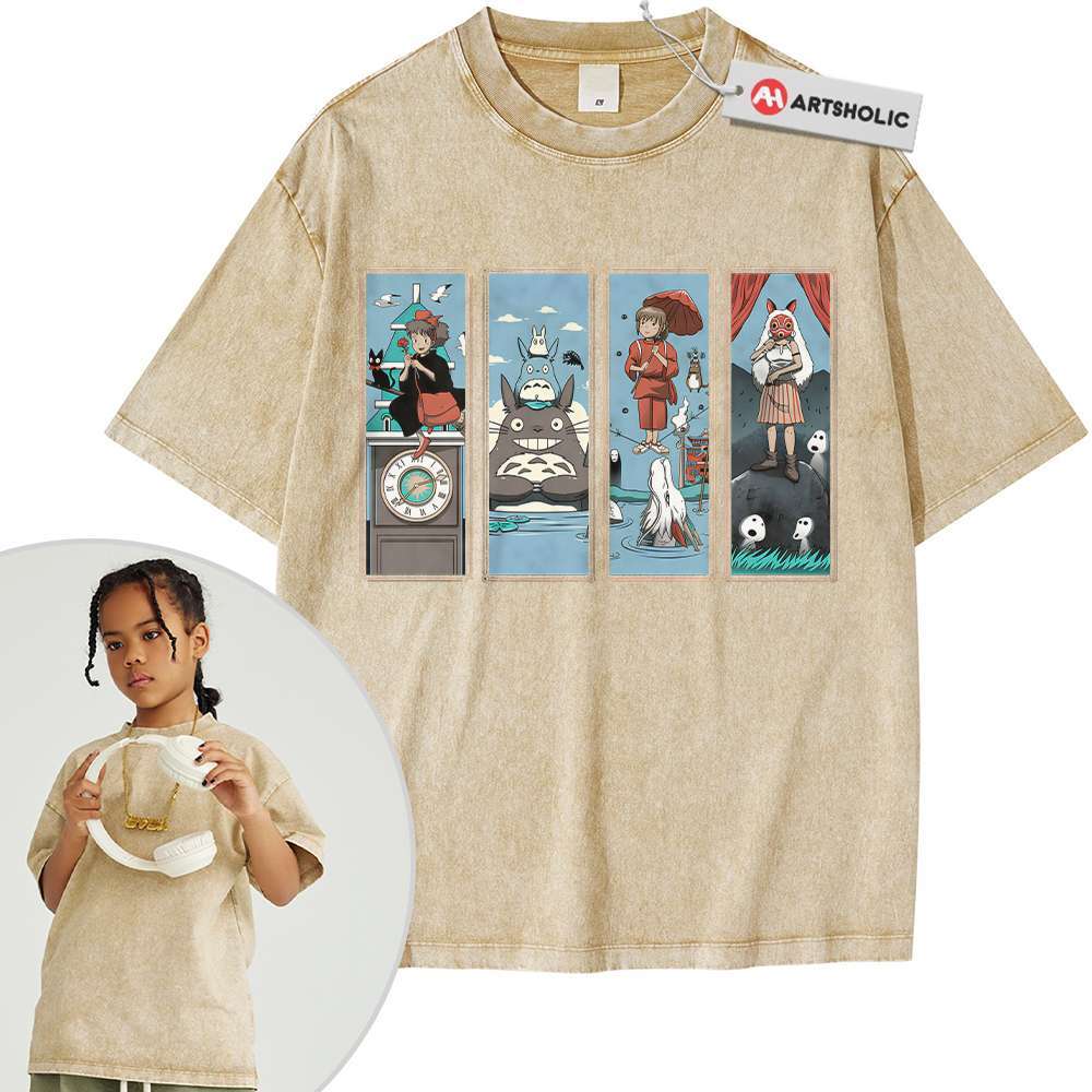 Alternative view of Studio Ghibli Shirt For Kids, Anime Shirt For Kids, Vintage T-Shirt For Kids