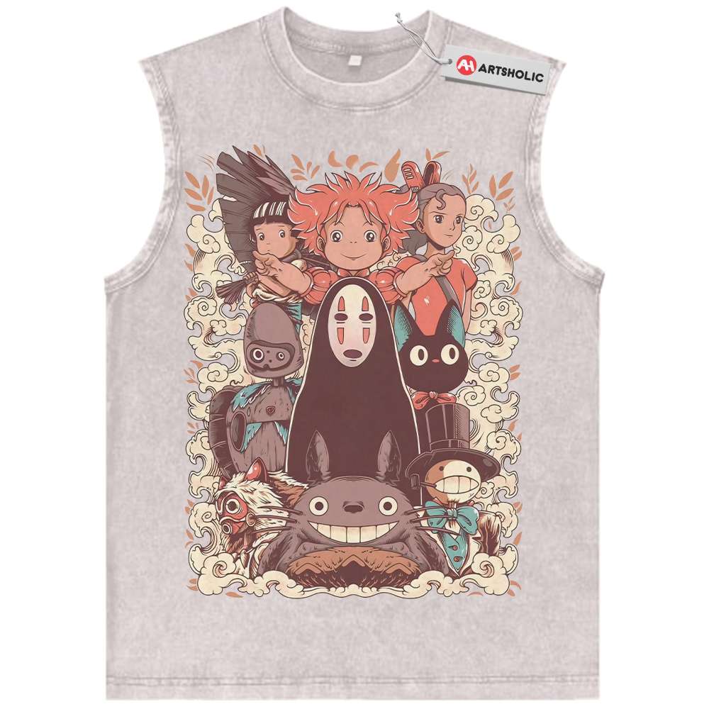 Alternative view of Studio Ghibli Tank Top, Anime Tank Top, Vintage Tank Top