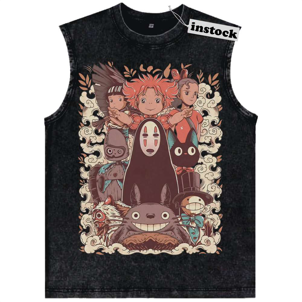 Studio Ghibli Tank Top, Anime Tank Top, Vintage Tank Top