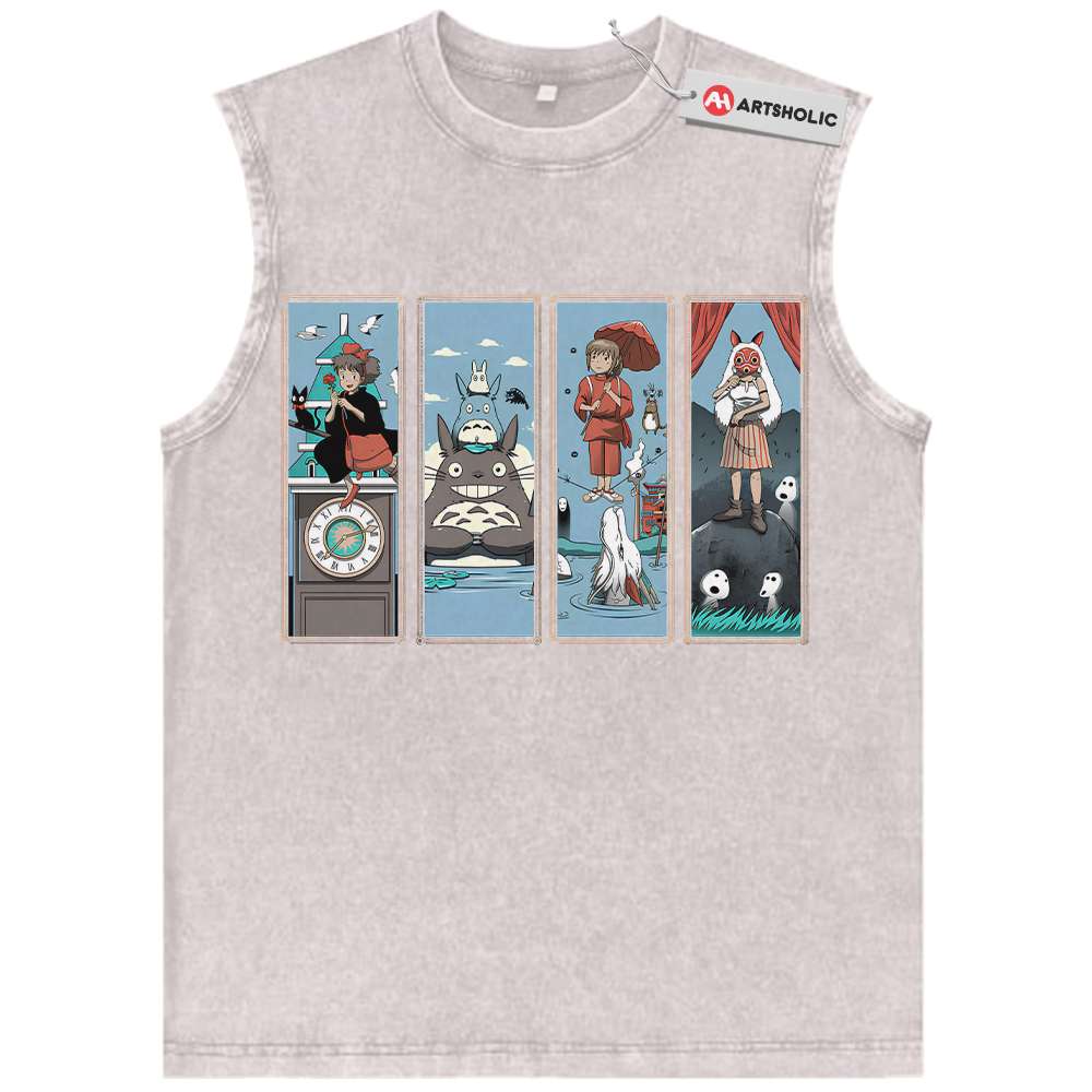 Alternative view of Studio Ghibli Tank Top, Anime Tank Top, Vintage Tank Top